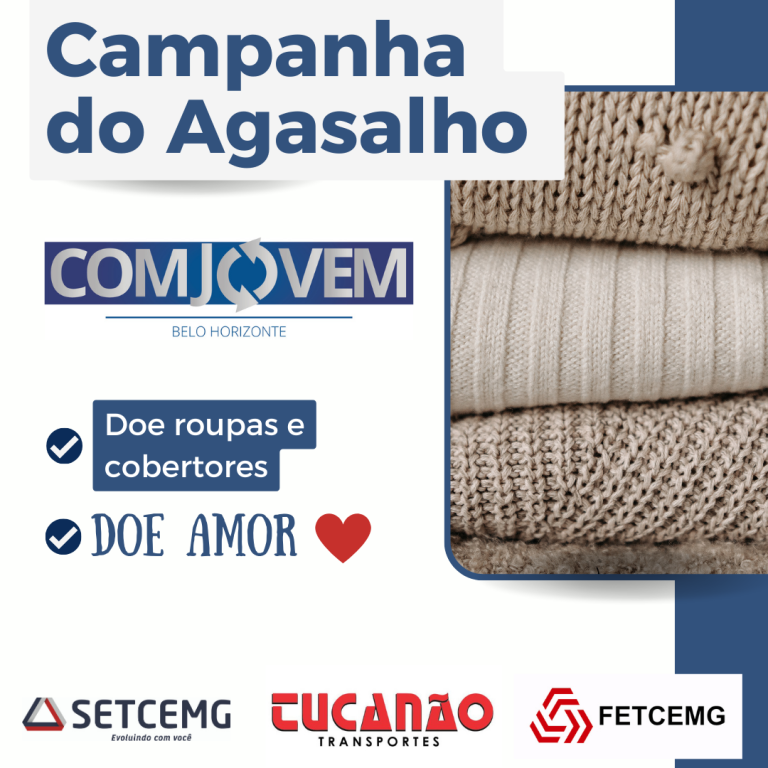 Participe da campanha do agasalho da COMJOVEM BH