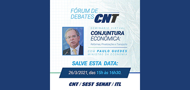 CNT promove debate com Paulo Guedes, na próxima sexta-feira (26)