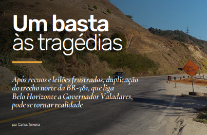 Presidente da FETCEMG fala sobre a BR-381 para a revista CNT