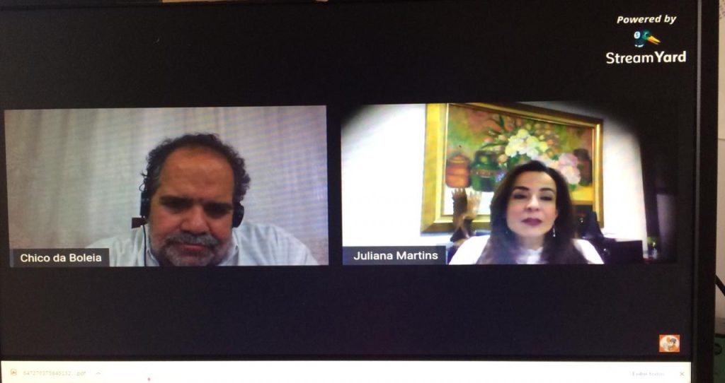 Juliana Martins participa de live do Chico da Boleia