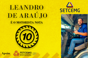 Leandro Ribeiro de Araújo, de apenas 30 anos, é o “Motorista Nota 10” de hoje