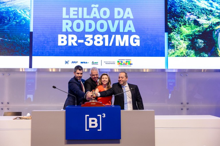 Começa a Rodovia da Vida: Ministério dos Transportes conclui leilão da BR-381/MG com concessão à 4UM FIP em Infraestrutura de Responsabilidade Ltda.