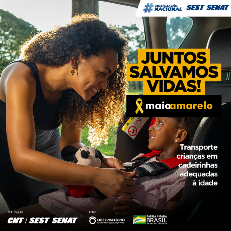 CNT e SEST SENAT são os apoiadores centrais da Campanha Maio Amarelo 2022