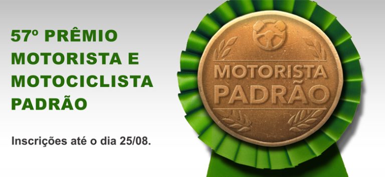 Abertas as inscrições do Prêmio Motorista Padrão