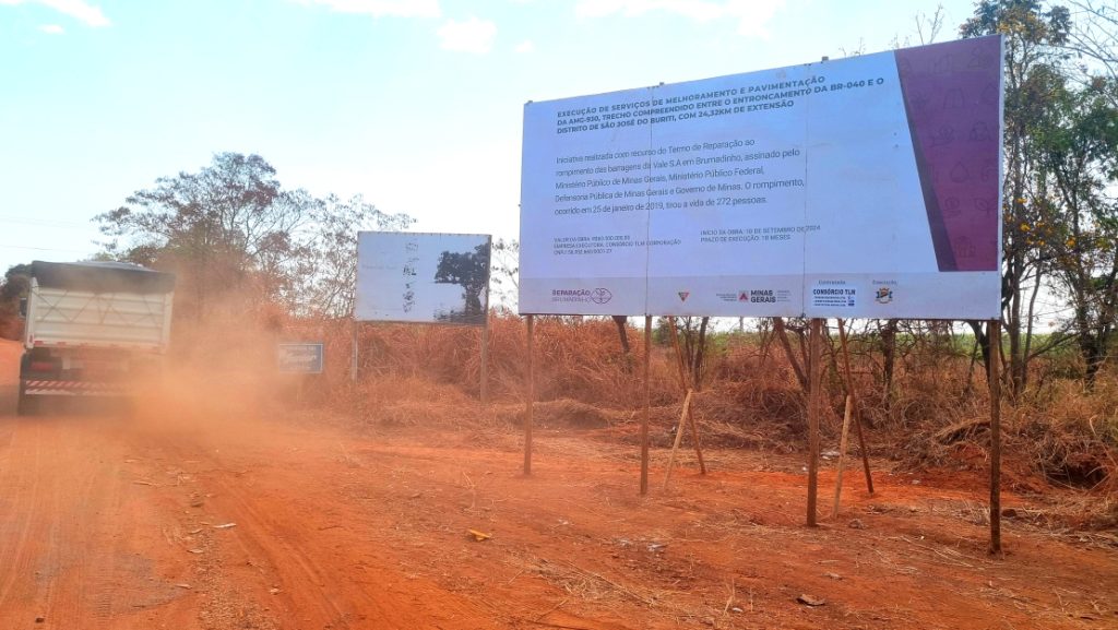 Reparação Brumadinho: Obra na rodovia AMG-930, entre a BR-040 e São José do Buriti, é iniciada em Felixlândia