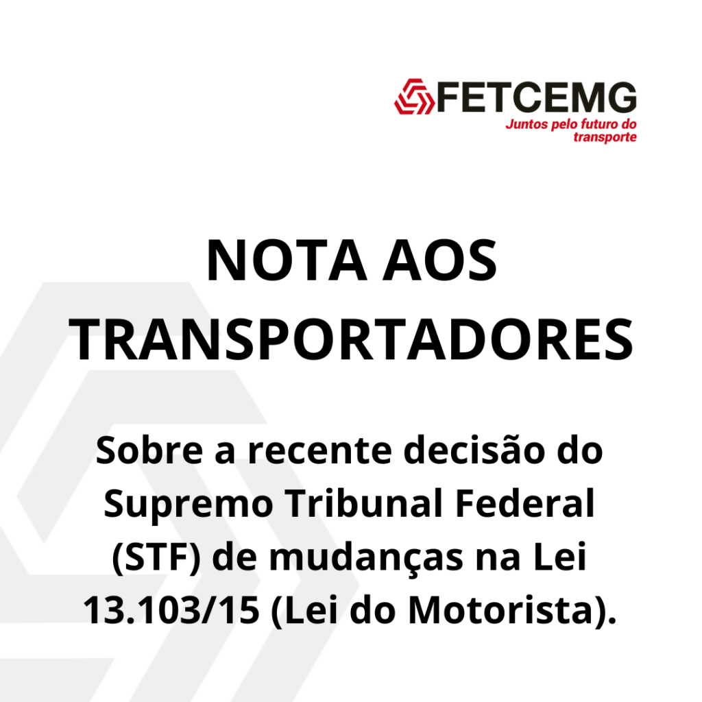 NOTA AO TRANSPORTADOR