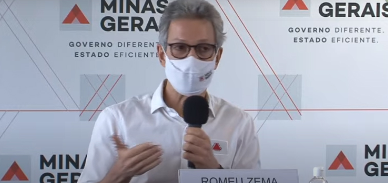 Governador Romeu Zema decreta a onda roxa em Minas Gerais