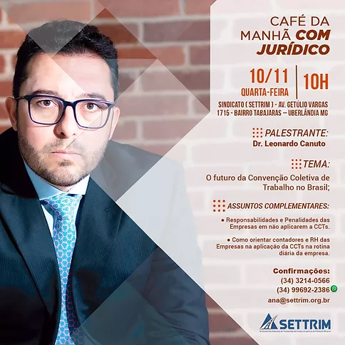 Settrim realiza Café da Manhã Com Jurídico, nesta quarta-feira (10)