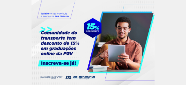 Novo vestibular: comunidade do transporte tem desconto de 15% em graduações online da FGV