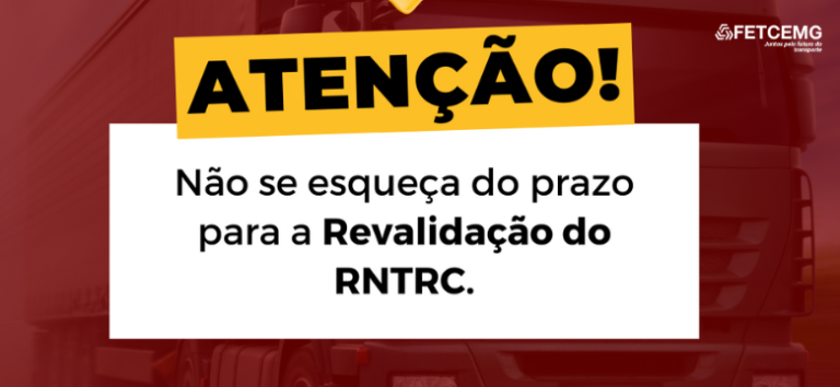 Cronograma de Revalidação Ordinária do RNTRC não será prorrogado